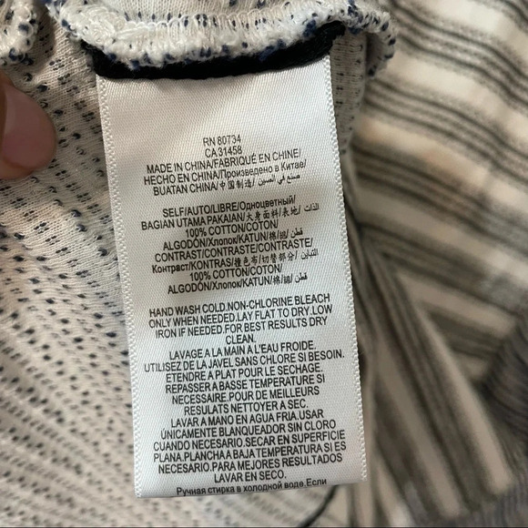 BCBGMaxAzria Lani Tie Front Striped Knit Dress 100% Cotton - Picture 7 of 8